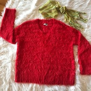ASOS- Red V-Neck Sweater- Sz 10